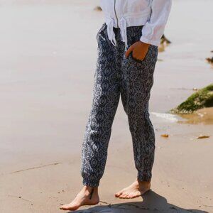 Marrakech Anthropologie Black/Grey Patterned Jogger | Size XS